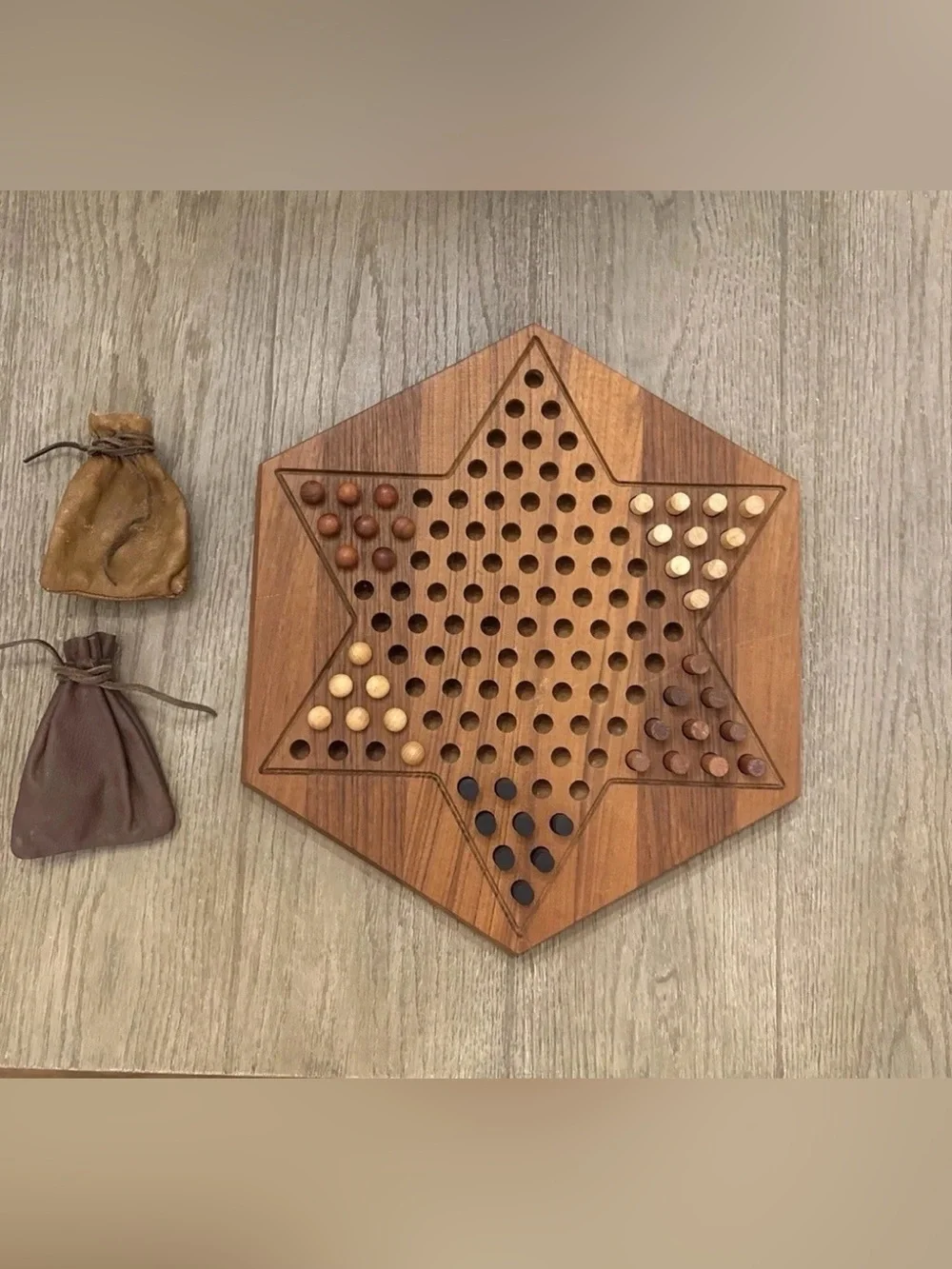 VINTAGE CHINESE CHECKERS GAME BOARD BY PIET HEIN FOR SKJØDE SKJERN...RARE - Picture 1 of 4